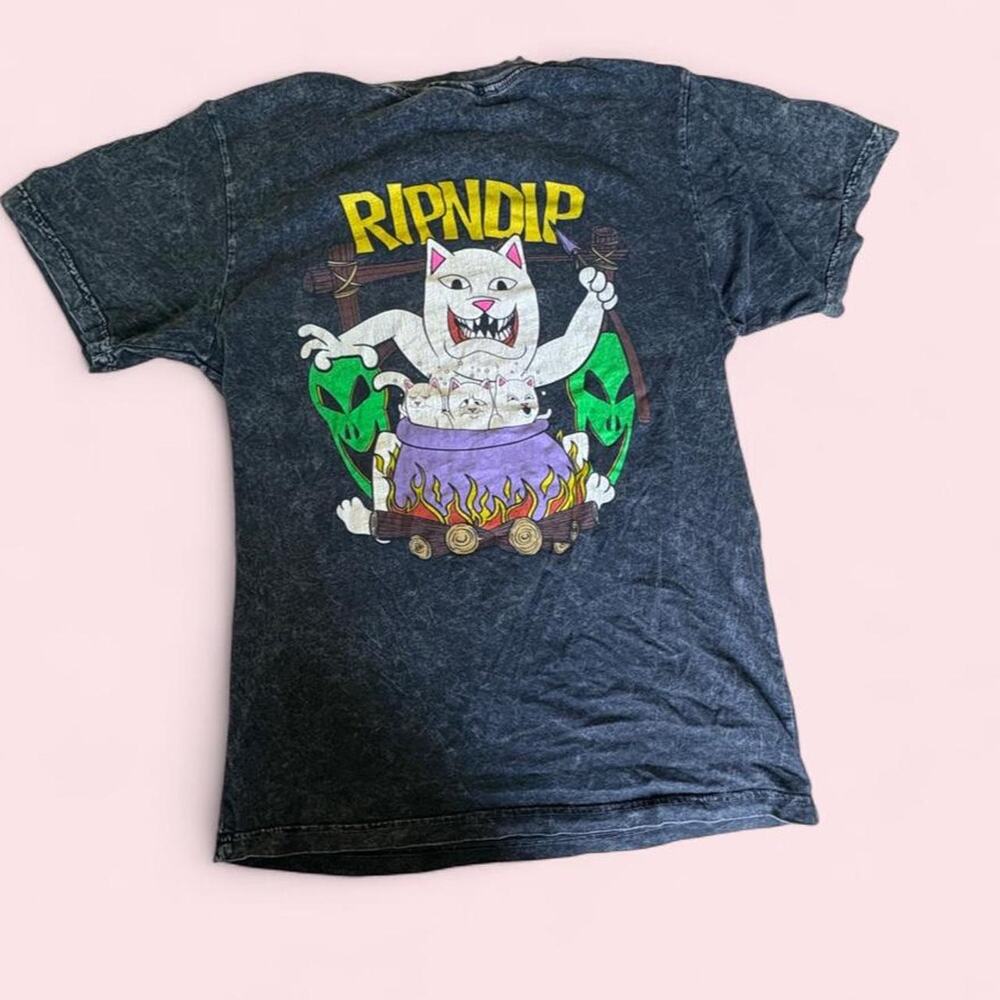 RIPNDIP acid wash graphic tee size M skater streetwear grunge normcore indie